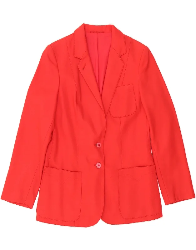 BHS Womens 2 Button Blazer Jacket UK 12 Medium Red