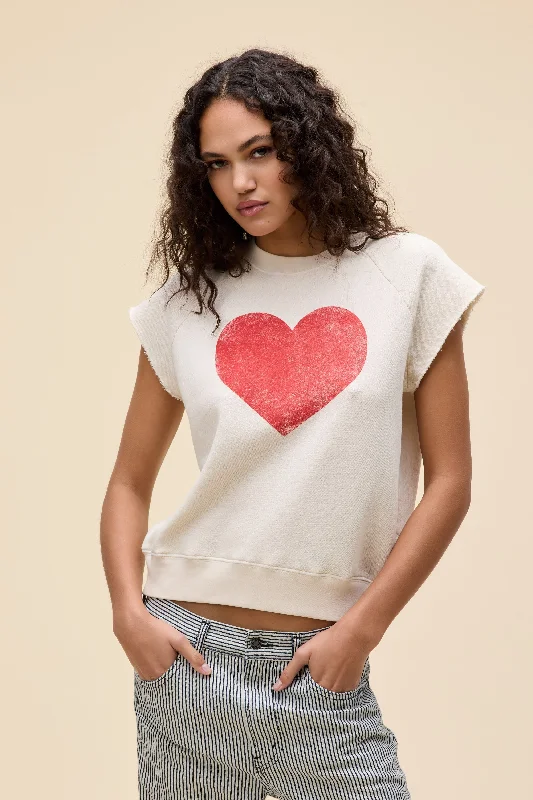 Heart Cut Off Sweatshirt