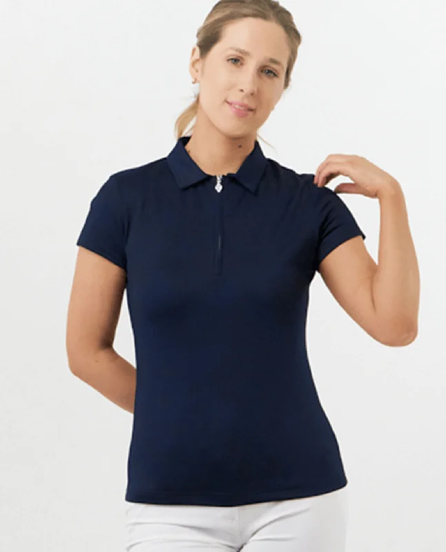 PURE GOLF Thrive Cap Sleeve Polo 051 Navy